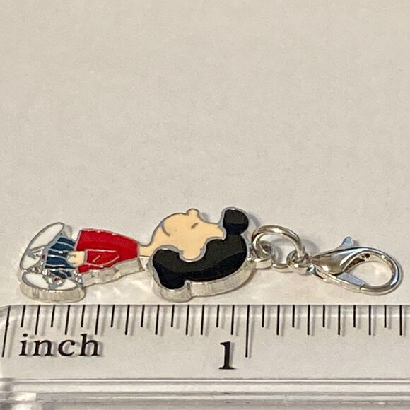 Peanuts Snoopy Lucy Van Pelt Clip On Charm Zipper Pull Purse Charm Signed Enamel - Picture 8 of 8